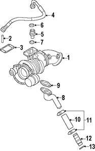 Foto de Tubo de Aceite del Turbo Original para Dodge Ram 3500 Dodge Ram 2500 Marca CHRYSLER Nmero de Parte 5135786AB