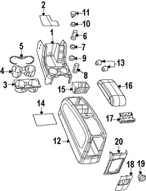 Foto de Carcasa del tomacorriente para accesorios 12 volti Original para Dodge Journey 2010 Marca CHRYSLER Nmero de Parte 68042606AA