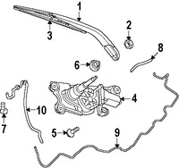 Foto de Motor Limpiaparabrisas Vidrio Trasero Original para Dodge Journey Marca CHRYSLER Nmero de Parte 5178201AC