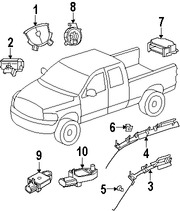 Foto de Sensor de impacto del Air Bag Original para Dodge Jeep Chrysler Marca CHRYSLER Nmero de Parte 4896061AB