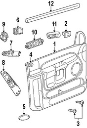 Foto de Bisel de Switch de Vidrio Electrico Original para Dodge Ram 2500 Dodge Ram 3500 Dodge Ram 1500 Marca CHRYSLER Nmero de Parte 5HZ72XDHAC