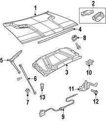 Foto de Cerrojo del capo Original para Dodge Challenger Marca CHRYSLER Nmero de Parte 4816182AB