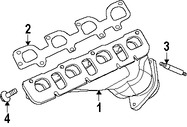 Foto de Empacadura de Mltiple de Escape Original para Dodge Challenger Dodge Charger Dodge Magnum   Chrysler 300 Jeep Grand Cherokee Marca CHRYSLER Nmero de Parte 5038098AA