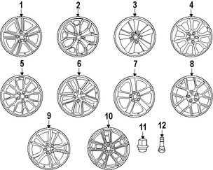 Foto de Ruedas Original para Dodge Challenger Dodge Charger Marca CHRYSLER Nmero de Parte 68214367AA