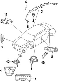 Foto de M�dulo de control del Air Bag Original para Dodge Challenger 2015 2016 Marca CHRYSLER N�mero de Parte 68297882AA