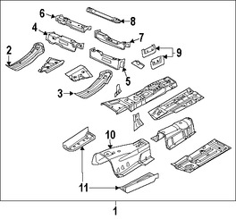 Foto de Bandeja de Piso Original para Dodge Challenger 2015 2016 2017 Marca CHRYSLER Nmero de Parte 68174051AE