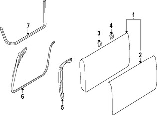 Foto de Sello de la puerta Original para Dodge Challenger Marca CHRYSLER Nmero de Parte 55399152AB