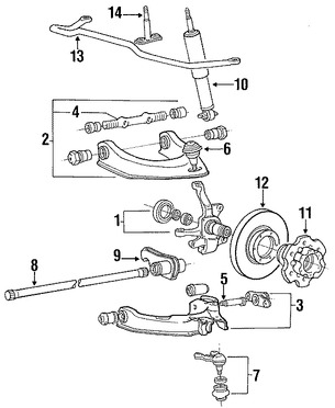 Foto de Brazo de Control de suspensi�n Original para Dodge Ram 50 Mitsubishi Mighty Max Marca CHRYSLER N�mero de Parte MB527161