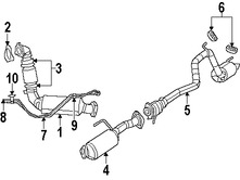 Foto de Abrazadera de escape Original para Jeep Grand Cherokee 2007 2008 2009 Marca CHRYSLER N�mero de Parte 52090372AA