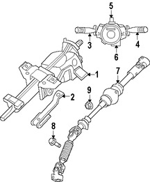 Foto de Eje de Columna de Direccin Original para Jeep Grand Cherokee 2005 2006 2007 Jeep Commander 2006 2007 Marca CHRYSLER Nmero de Parte 55197266AA