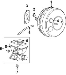 Foto de Vlvula de Control Reforzador de Frenos de Potencia Original para Jeep Grand Cherokee Jeep Commander Marca CHRYSLER Nmero de Parte 5143282AA