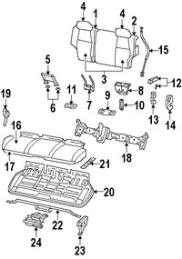 Foto de Respaldo completo de Asiento Original para Jeep Grand Cherokee 2007 Marca CHRYSLER Nmero de Parte 1GK601D5AA