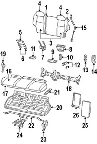 Foto de Cubierta de Asiento Original para Jeep Grand Cherokee 2005 2006 2007 Marca CHRYSLER N�mero de Parte 1BF991D5AA