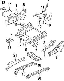 Foto de Cubierta de Riel de Asiento Original para Jeep Grand Cherokee Jeep Commander Marca CHRYSLER Nmero de Parte 1BU241D1AA