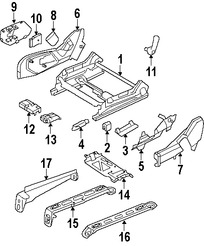 Foto de Cubierta de Riel de Asiento Original para Jeep Grand Cherokee 2005 2006 2007 Jeep Commander 2006 2007 Marca CHRYSLER N�mero de Parte 1BU241D5AA