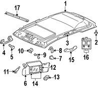 Foto de Techo Interior Original para Jeep Grand Cherokee 2005 2006 2007 Marca CHRYSLER Nmero de Parte 1AU71BD1AB