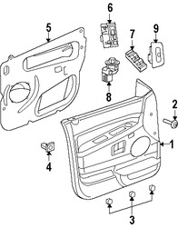 Foto de Panel Interior de Puerta Original para Jeep Grand Cherokee 2007 Marca CHRYSLER N�mero de Parte 1HG781D5AA