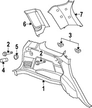 Foto de Panel / guardafango posterior lateral Original para Jeep Grand Cherokee 2005 2006 2007 Marca CHRYSLER Nmero de Parte 5HS361D5AI