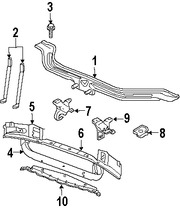 Foto de Barra sujecin soporte del radiador Original para Jeep Grand Cherokee 2002 1999 2000 2001 2003 2004 Marca CHRYSLER Nmero de Parte 52079416