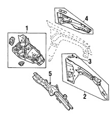 Foto de Protector del Guardafangos Original para Jeep Grand Cherokee 1999 2000 Marca CHRYSLER Nmero de Parte 55135718AF