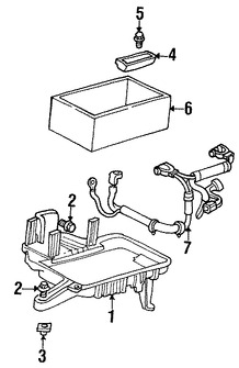 Foto de Bandeja de la batera Original para Jeep Grand Cherokee 2000 2001 Marca CHRYSLER Nmero de Parte 55135690AD