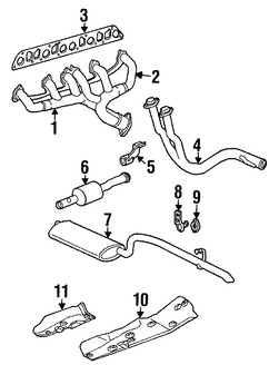 Foto de Tubo de Escape Original para Jeep Grand Cherokee 1999 2000 Marca CHRYSLER N�mero de Parte 52101202AC