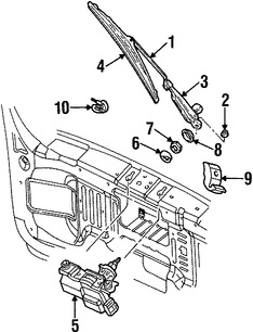 Foto de Motor Limpiaparabrisas Vidrio Trasero Original para Jeep Grand Cherokee 1999 2000 2001 Marca CHRYSLER Nmero de Parte 55155122AC