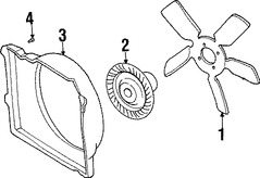 Foto de Cubierta de ventilador de enfriamiento del motor Original para Jeep Cherokee 1998 1999 2000 Marca CHRYSLER Nmero de Parte 52079634AB