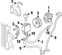 Foto de Manguera de Presi�n Direcci�n hidr�ulica Original para Jeep Cherokee 1998 1999 2000 Marca CHRYSLER N�mero de Parte 52088387AE