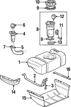 Foto de Tanque de Combustible Original para Jeep Cherokee 1998 1999 2000 2001 Marca CHRYSLER N�mero de Parte 52100179AD