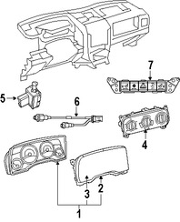 Foto de Lente de Panel de Instrumentos Original para Jeep Compass Jeep Patriot Marca CHRYSLER Nmero de Parte 68001786AA