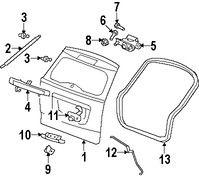 Foto de Puerta Trasera Original para Jeep Compass Marca CHRYSLER N�mero de Parte 5074972AI