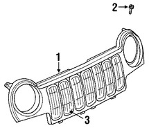 Foto de Molde de rejilla Original para Jeep Liberty 2002 2003 2004 2005 Marca CHRYSLER Nmero de Parte 55156609AB