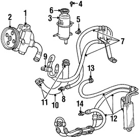 Foto de Manguera de Presi�n Direcci�n hidr�ulica Original para Jeep Liberty 2002 2003 2004 Marca CHRYSLER N�mero de Parte 52088722AI