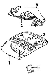 Foto de Luz de mapa Original para Jeep Liberty 2002 2003 2004 Marca CHRYSLER N�mero de Parte WA901L2AA
