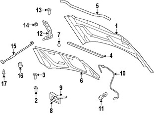 Foto de Aislamiento del capo Original para Jeep Patriot Marca CHRYSLER Nmero de Parte 5116436AE