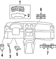 Foto de Lente de Panel de Instrumentos Original para Jeep Liberty 2008 2009 2011 2012 Marca CHRYSLER Nmero de Parte 68033129AA