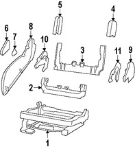 Foto de Cubierta de Riel de Asiento Original para Jeep Liberty 2008 Marca CHRYSLER N�mero de Parte 1FY181D5AA