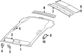Foto de Techo Interior Original para Jeep Liberty 2008 2009 Marca CHRYSLER N�mero de Parte 1LA81DW1AA