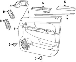 Foto de Bisel de Switch de Vidrio Electrico Original para Jeep Liberty 2008 2009 2010 2011 2012 Marca CHRYSLER Nmero de Parte 1KV461K7AA