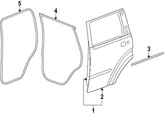 Foto de Carcasa de puerta Original para Jeep Liberty 2008 2009 2010 2011 2012 Marca CHRYSLER N�mero de Parte 55396982AD