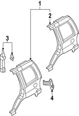 Foto de Panel Lateral Trasero Original para Jeep Liberty 2008 2009 2010 2011 2012 Marca CHRYSLER N�mero de Parte 68030751AB