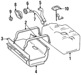 Foto de Soporte Tanque de Combustible Original para Jeep Wrangler Marca CHRYSLER Nmero de Parte J5356651