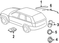 Foto de Sensor de ayuda para Estacionar Original para Jeep Commander Jeep Grand Cherokee Chrysler 300 Marca CHRYSLER N�mero de Parte 5HX08TZZAA