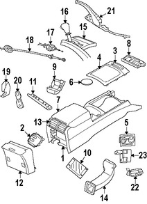 Foto de Consola Central Original para Jeep Commander Jeep Grand Cherokee Marca CHRYSLER N�mero de Parte 1BJ01BD1AC