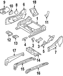 Foto de Panel lateral de Asiento Original para Jeep Commander 2006 2007 Jeep Grand Cherokee 2005 2006 2007 Marca CHRYSLER Nmero de Parte 1BG381D5AA