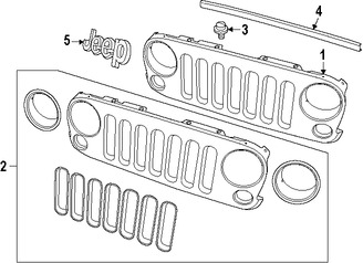 Foto de Tornillo de parrilla / rejilla Original para Jeep Wrangler 2007 2008 2009 2010 2011 Marca CHRYSLER N�mero de Parte 6508480AA