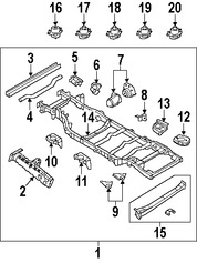 Foto de Soporte de Montura del motor Original para Jeep Wrangler Marca CHRYSLER Nmero de Parte 68003505AB