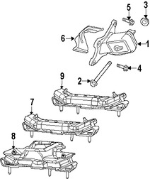 Foto de Montura de Transmisi�n Autom�tica Original para Jeep Wrangler 2007 2008 2009 2010 2011 Marca CHRYSLER N�mero de Parte 52059945AB
