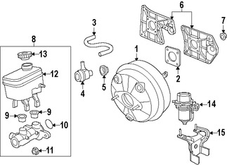 Foto de Cilindro Maestro de Freno Original para Jeep Wrangler Marca CHRYSLER Nmero de Parte 68057474AE